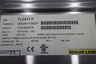 Bereger Lahr TLC511 F Servo Drive POSITIONING CONTROLLER 5 AMP STOCK B-698