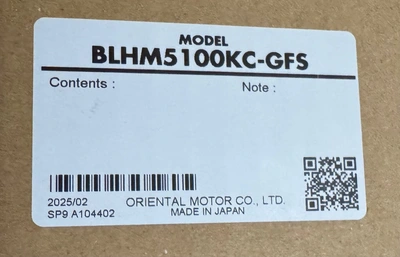 NEW 2025 ORIENTAL MOTOR BLHM5100KC-GFS
