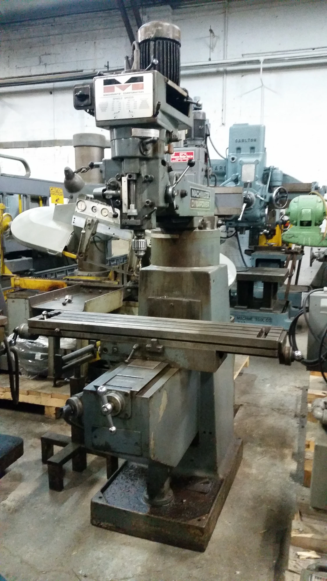 USED MACHINISTS LG FRAME VERTICAL MILL
