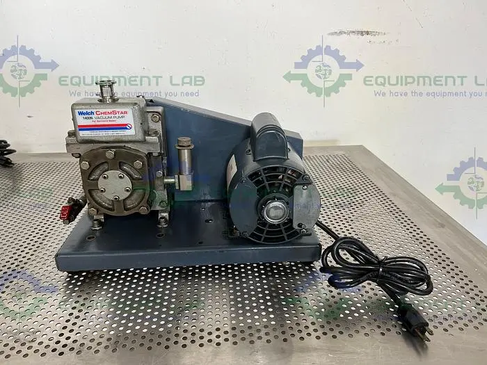 Used WELCH CHEMSTAR 1400N ROTARY VANE OIL BELT VACUUM PUMP W/ WESTINGHOUSE AC MOTOR Rotary Pumps | Equipment Lab #486124