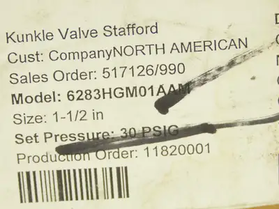 Kunkle 6283HGM01AKM Pressure Relief Valve 1-1/2" Male NPT Set 37 PSI Brass