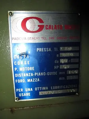 7509-120 GALATO 30 TON CHAIN HAMMERING STAMPING POWER PRESS – HIGH SPEED