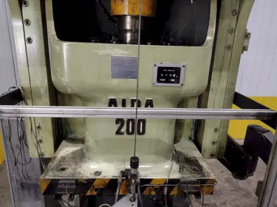 220 TON AIDA MODEL #NCI-200(2) GAP FRAME PRESS, 12.59" STROKE: STOCK #22210