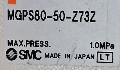 SMC MGPS80-50-Z73Z Heavy Duty Oversize Guide Rod Cylinder. Loc 6E