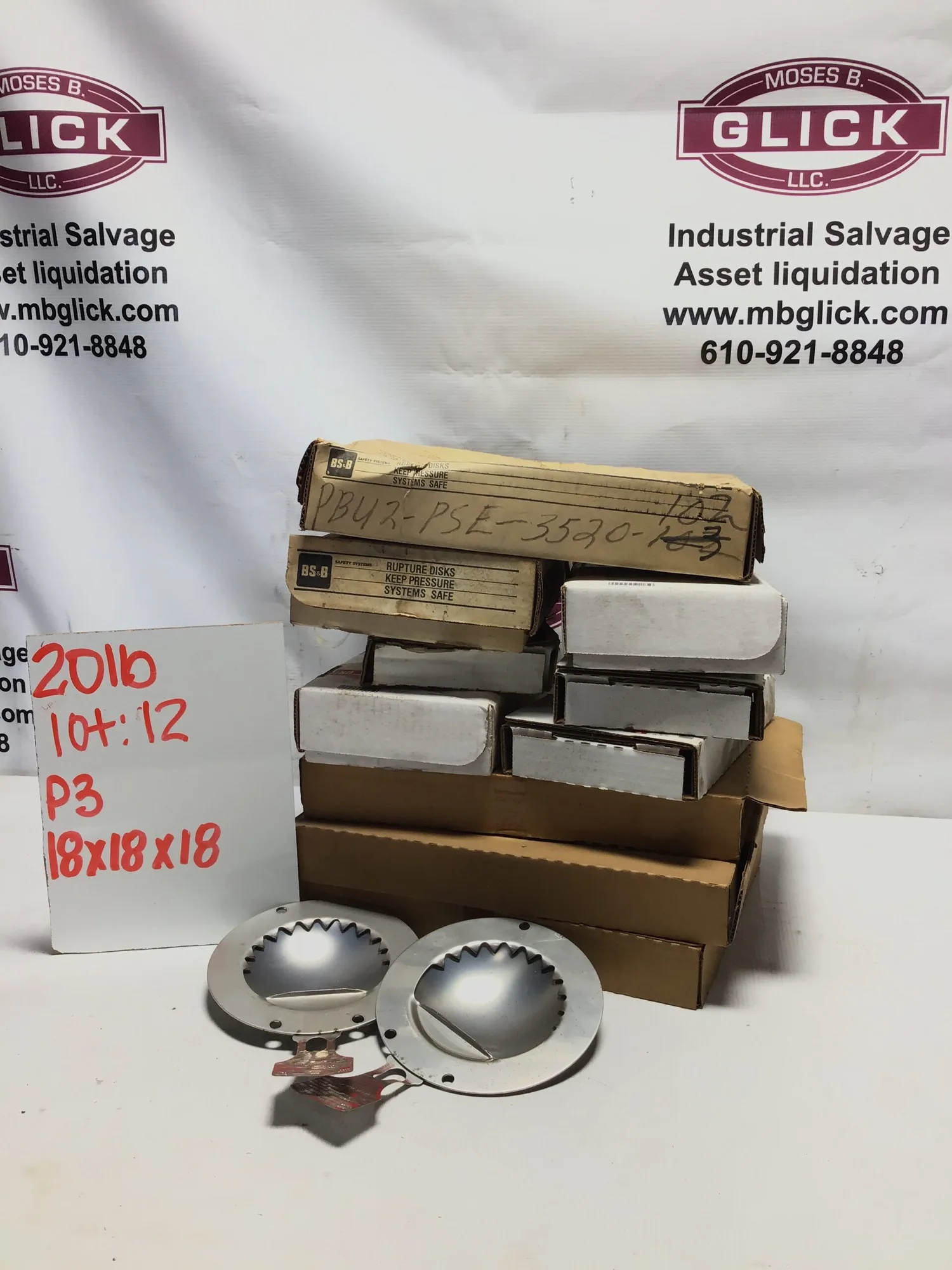 LOT OF 12 RUPTURE DISKS