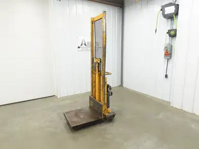 Langley BHLD Walk Behind Pallet Lift Truck 200lb 12V Straddle Platform 70" Lift