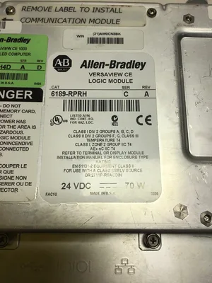 USED ALLEN-BRADLEY ⚙️ MODEL: 6189-RDT10C
🔢 SERIES: A | REVISION: F