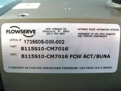 NEW Flowserve B115S10-CM7016