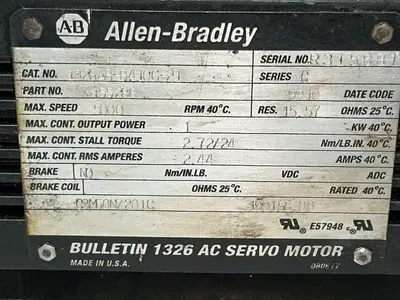 Used ALLENBRADLEY 1326ABB410G21 Motors (misc) Ohio US | HGR 24 #1506912
