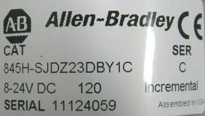 NEW ALLEN BRADLEY 845H-SJDZ23DBY1C ENCODER SER C 845HSJDZ23DBY1C