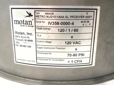 Used Motan Metro GL Receiver Assembly 70-90PSI 120VAC 5065530 Loaders (Plastic Upstream) Michigan US | Maverick Industrial Sales #1395765