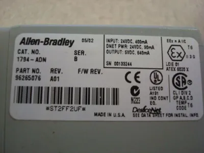 Allen Bradley 1794-ADN/B Flex I/O Adapter A01 Used