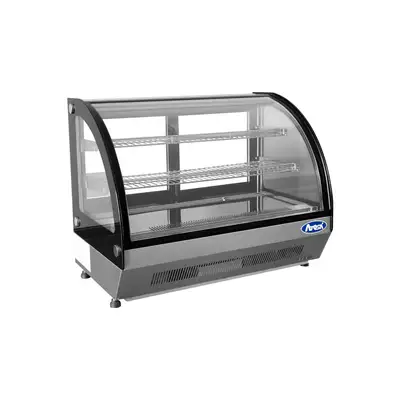 New | in-Stock Atosa New Atosa CRDC-35 Countertop Refrigerated Display Curved - 3.5 Cu Ft Display Refrigerators Illinois US | Falcon Restaurant Supply #1375236