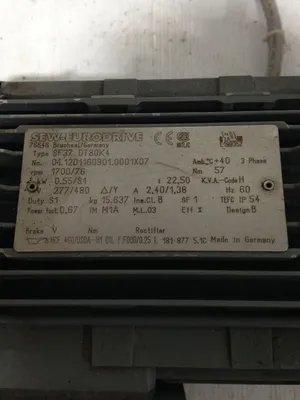 Sew-Eurodrive Type SF 37-DT80K4 0.55kW Gearmotor 1700/76RPM 22.50:1 3PH
