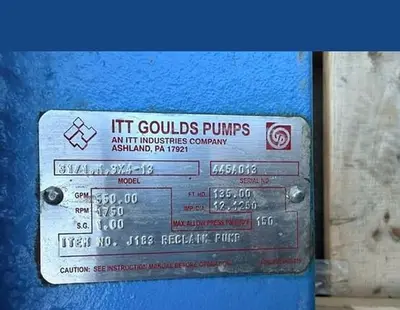 Used GOULDS 3171M Sump Pumps Pennsylvania US | Global Equipment International, LLC #1230386