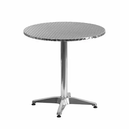 27.5'' Round Aluminum Indoor-Outdoor Table with Base