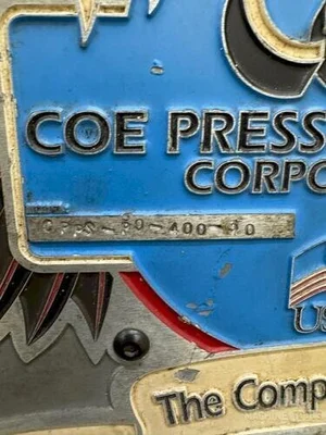 USED COE PRESS EQUIPMENT CPTR-PO-20030 / CPPS-PO-400-30 / CPRF-430