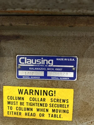 USED CLAUSING 1767