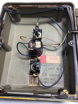 Vintage Industrial Alarm Control Box w/ Strobe Light & Siren