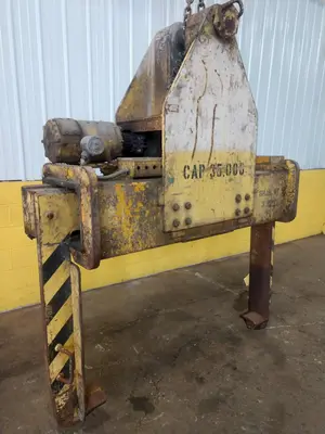 35,000 LB 17.5 TON X 18" TO 76" X 60"  OD BRADLEY CRANE MOTORIZED COIL GRAB: STOCK 13240