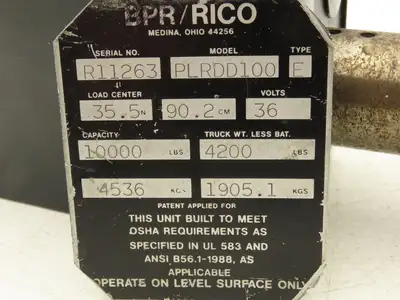 BPR Rico PLR-DD-100 Joystick Hand Controller Off Platform Truck