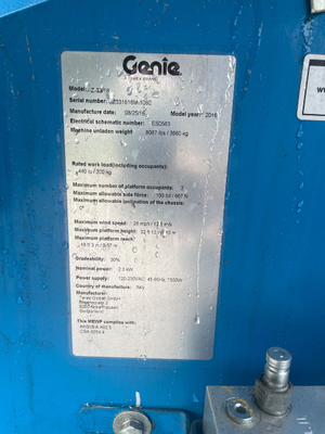 Used 2016 Z-33/18 Genie Articulating Boom Lifts Florida US | Stack Equipment #1418814