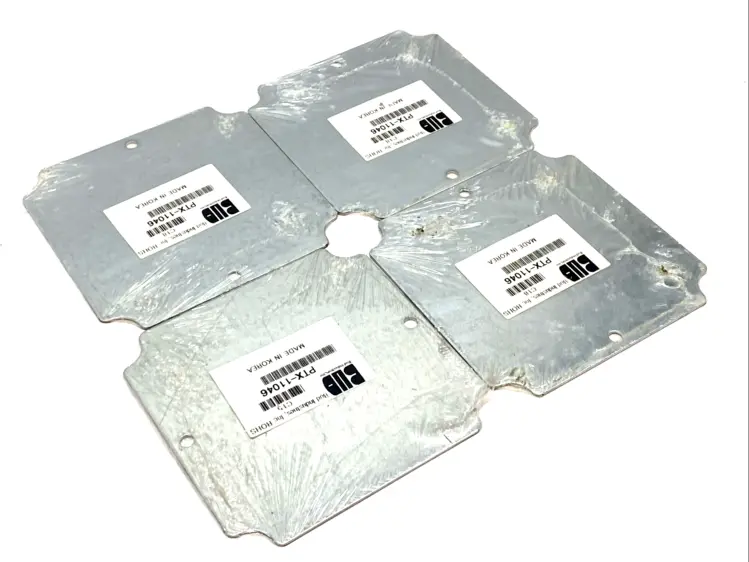 Used BUD INDUSTRIES STEEL INTERNAL PANEL 4.9"X4.9"X0.06" LOT OF 4 Misc Industrial Equipment | Maverick Industrial Sales #1099703