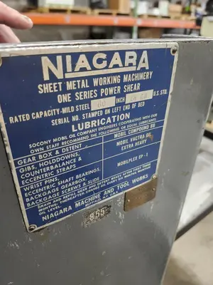 Used NIAGARA 14 GAUGE Power Squaring Shears (Gauge) Minnesota US | Orca Machine Tools, Inc. #1267015