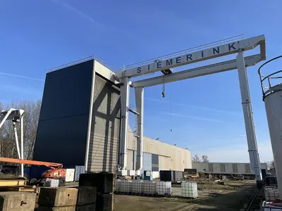 USED SWF GANTRY CRANE 70 TON + 5 TON X 25 METER