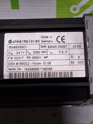 DUNKERMOTOREN BG65x50CI MOTOR WITH GPL65 GEAR REDUCER