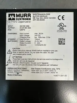 Murr Elektronik Buffer Mod D-71570 Oppenweiler MB Cap Ultra Buffer (7.2.4)