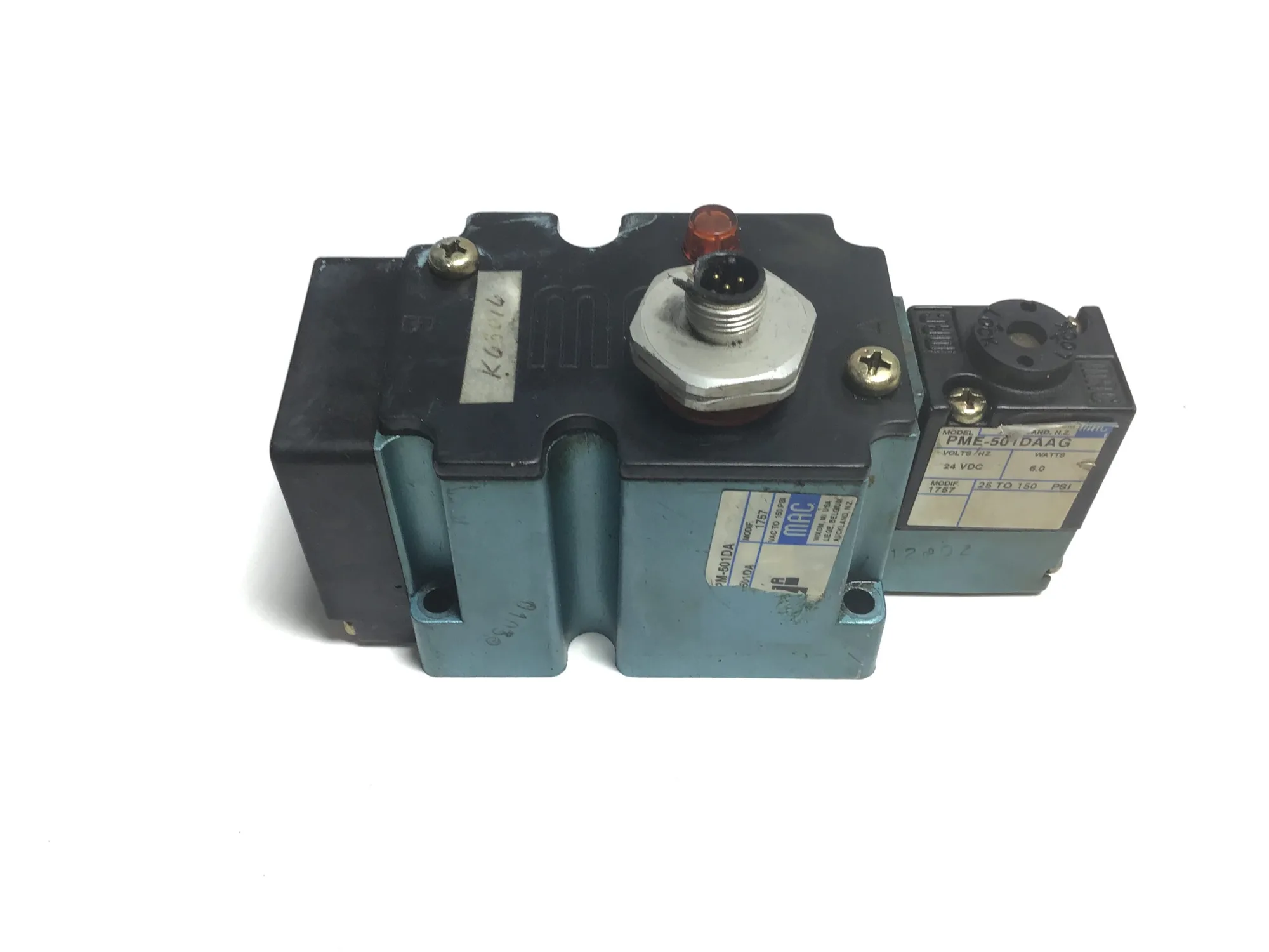MAC PME-501DAAG Solenoid Valve 24VDC 25-150PSI 6.0Watts