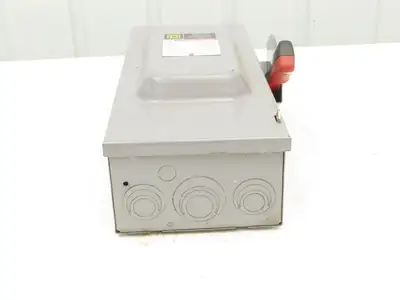 Square D HU363 Safety Disconnect Switch 100 Amp 600V 3 Pole Ph Non-Fusible