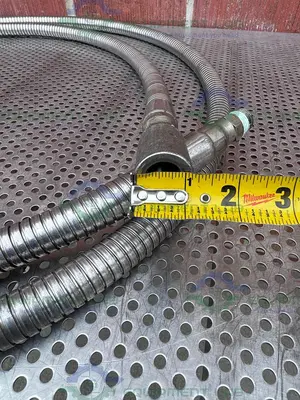 Unbranded 168" Stainless Steel Hose w/ Male to Female Threaded Fitting