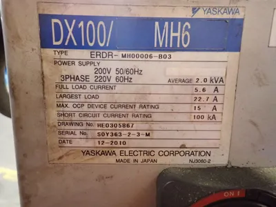 USED YASKAWA MOTOMAN MH6