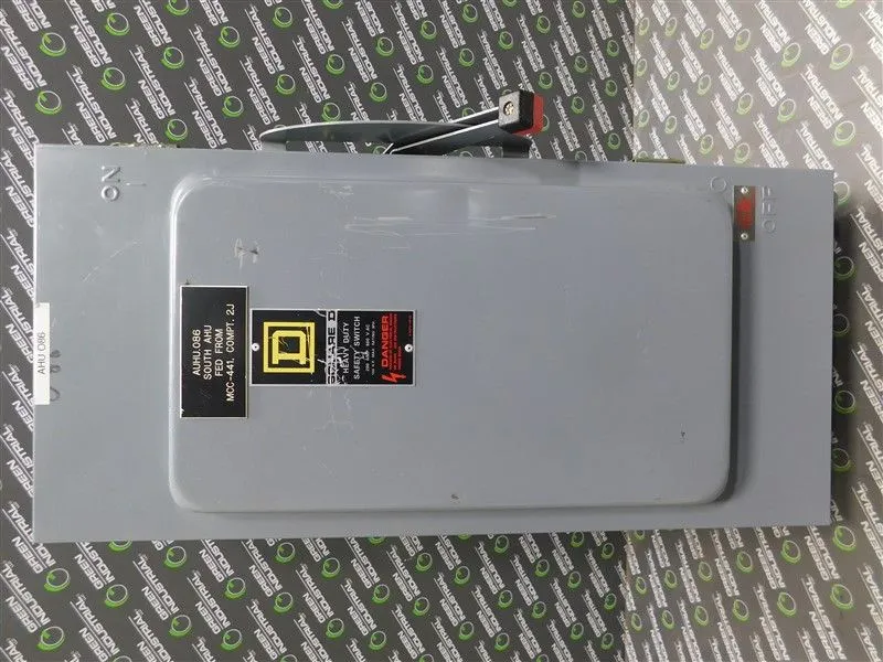 Square D HU364AWK Non-Fusible Safety Switch Ser. E1 200A 600VAC/DC 150HP Used