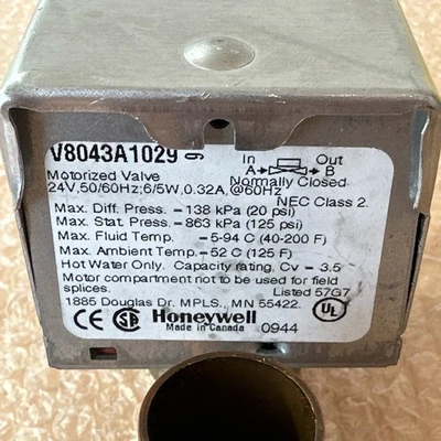 NEW HONEYWELL V8043A1029
