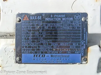 USED TECO 75 HP
