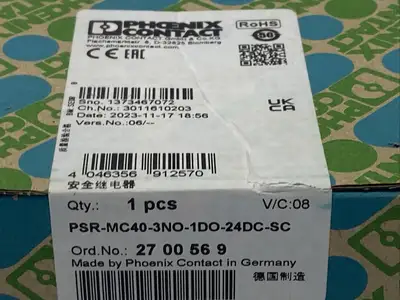 New | in-Stock Phoenix Contact PSR-MC40-3NO-1DO-24DC-SC,2700569 Relays & Switches Michigan US | Maverick Industrial Sales #1395831