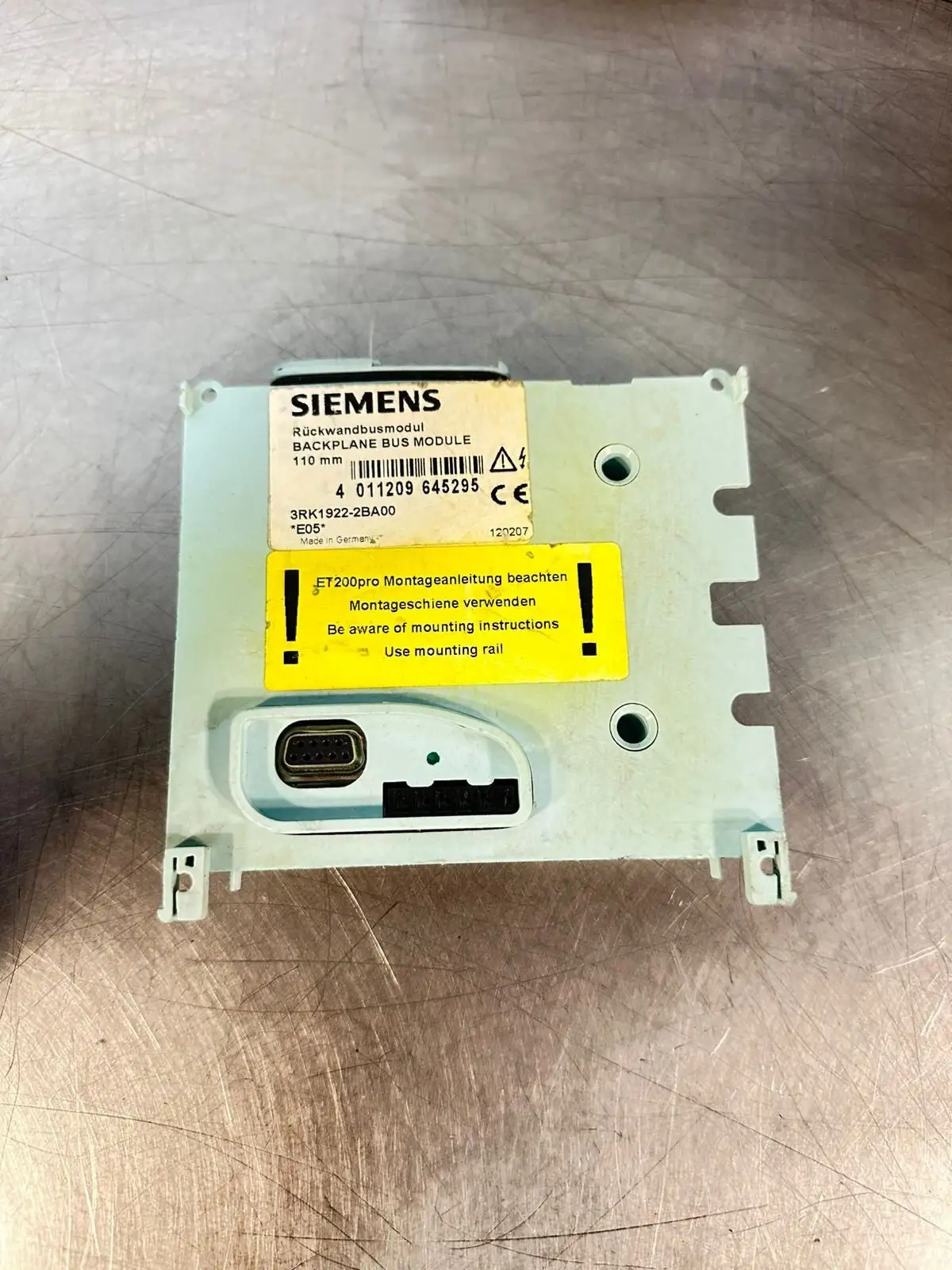 Siemens 3RK1922-2BA00 Backplane Bus Module (4.2.4)