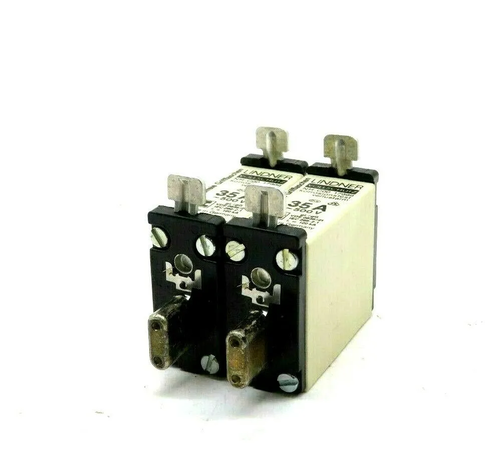 2 NEW LINDNER NH-COO-17999 FUSES 35AMP 500V NHCOO17999