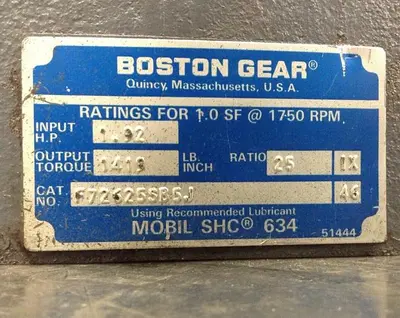 USED BOSTON GEAR F72625SB5J
