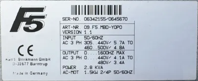 KEB 09.F5.MBD-Y0P0 V1.1 Electrical/PLC/Automation | ESS Industrial Equipment Sales (10)