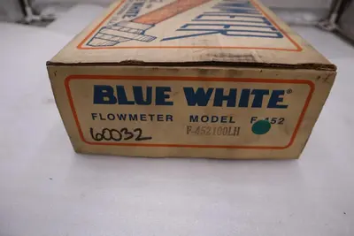 Blue White F-452/ F-452100LH FLOWMETER - STOCK 3829CC