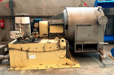 Siebtechnik Tema SHS 903/970-ZK 2-stage pusher centrifuge, 1.4581 SS.