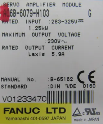 NEW FANUC A06B-6079-H103 SERVO AMPLIFIER A06B6079H103
