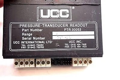 USED UCC PTR.00053 PRESSURE INDICATOR PTR00053