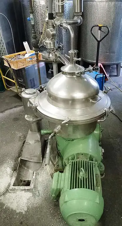 Westfalia SAMR 5036 wine clarifier centrifuge, 316SS.