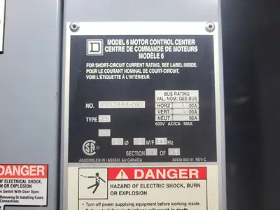 USED SQUARE D MODEL 6