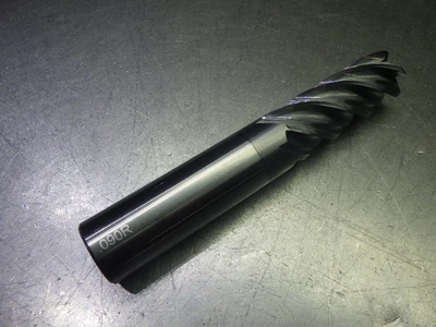 Monster 1" 5 Flute Carbide CR LG Endmill 1" Shank .09" R 295-031003B (LOC578A)